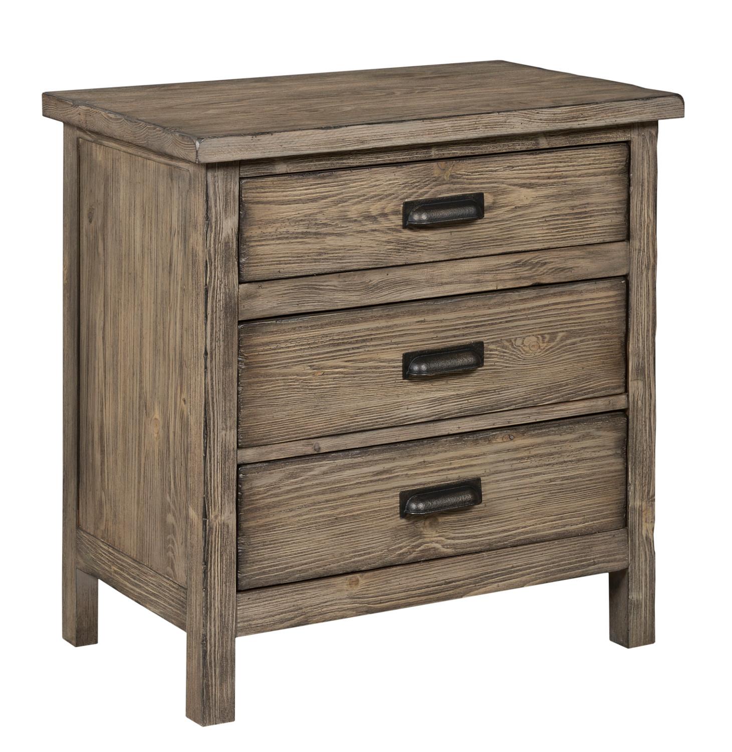 Kincaid Furniture Foundry 59141 Rustic Weathered Gray Nightstand with